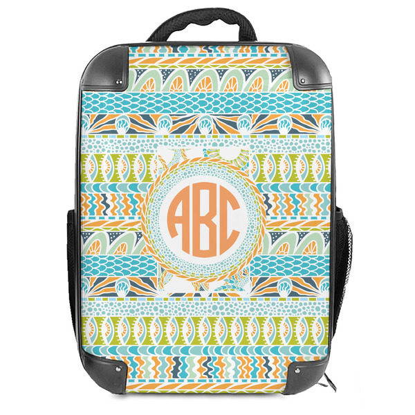 Custom Teal Ribbons & Labels Hard Shell Backpack (Personalized)