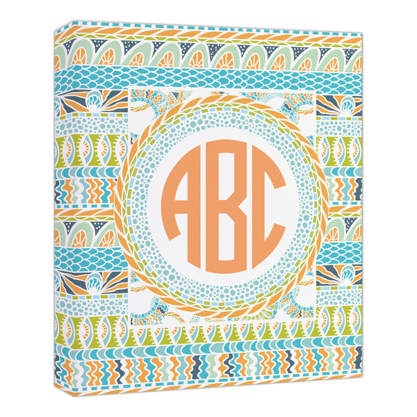 Custom Teal Ribbons & Labels Canvas Print - 20x24 (Personalized)