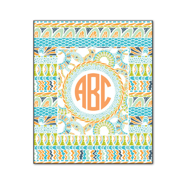 Teal Ribbons & Labels 20x24 Wood Print - Front View