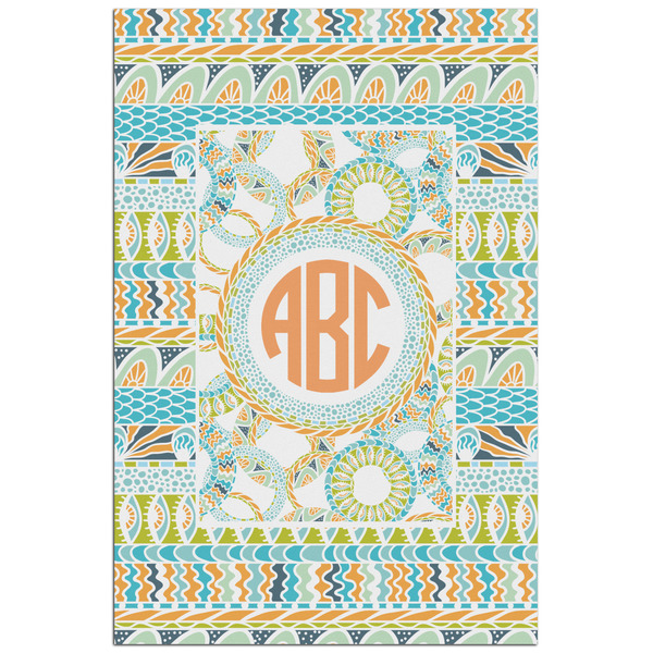 Custom Teal Ribbons & Labels Poster - Matte - 24x36 (Personalized)