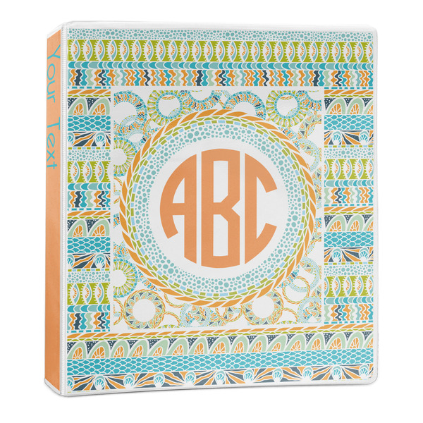 Teal Ribbons & Labels 3-Ring Binder Main- 1in