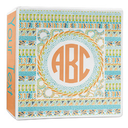 Teal Ribbons & Labels 3-Ring Binder - 2 inch (Personalized)