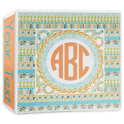 Teal Ribbons & Labels 3-Ring Binder - 3 inch (Personalized)