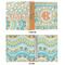 Teal Ribbons & Labels 3 Ring Binders - Full Wrap - 1" - APPROVAL