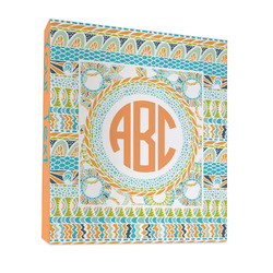 Teal Ribbons & Labels 3 Ring Binder - Full Wrap - 1" (Personalized)