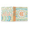 Teal Ribbons & Labels 3 Ring Binders - Full Wrap - 1" - OPEN OUTSIDE
