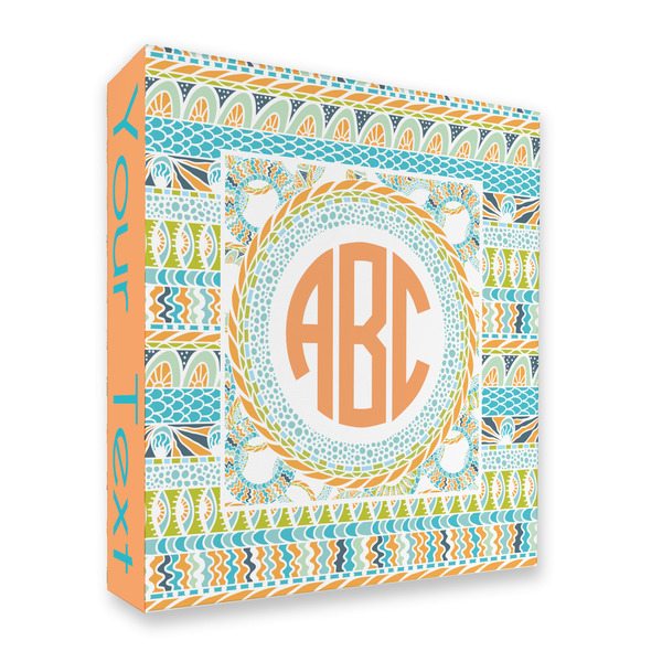 Teal Ribbons & Labels 3 Ring Binders - Full Wrap - 2" - FRONT