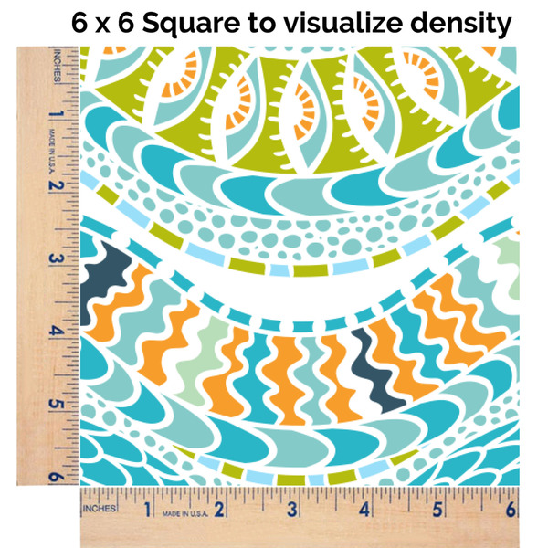 Teal Ribbons & Labels 6x6 Swatch of Fabric