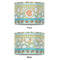 Teal Ribbons & Labels 8" Drum Lampshade - APPROVAL (Fabric)