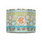 Teal Ribbons & Labels 8" Drum Lampshade - FRONT (Fabric)