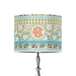 Teal Ribbons & Labels 8" Drum Lamp Shade - Poly-film (Personalized)