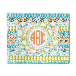 Teal Ribbons & Labels 8' x 10' Indoor Area Rug (Personalized)