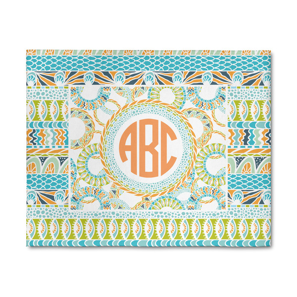 Custom Teal Ribbons & Labels 8' x 10' Indoor Area Rug (Personalized)