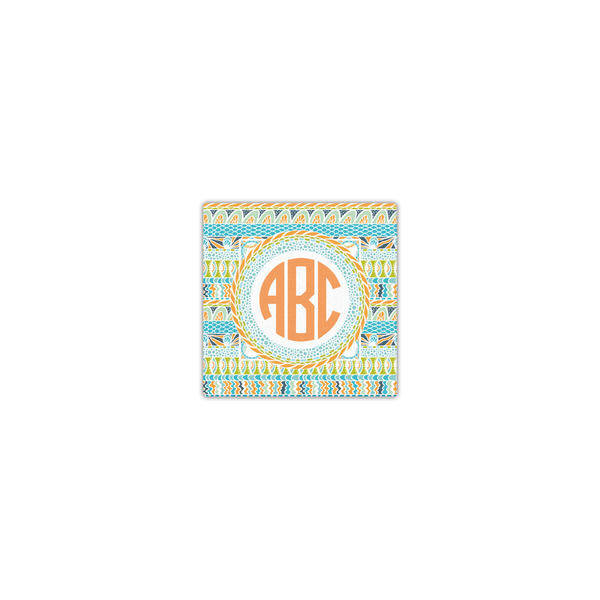 Teal Ribbons & Labels 8x8 - Canvas Print - Front View