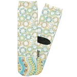 Teal Ribbons & Labels Adult Crew Socks (Personalized)