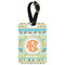 Teal Ribbons & Labels Aluminum Luggage Tag (Personalized)