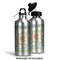 Teal Ribbons & Labels Aluminum Water Bottle - Alternate lid options