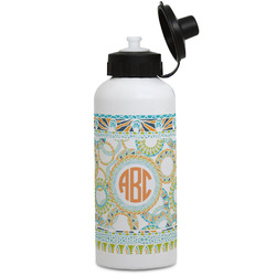 Teal Ribbons & Labels Water Bottles - Aluminum - 20 oz - White (Personalized)