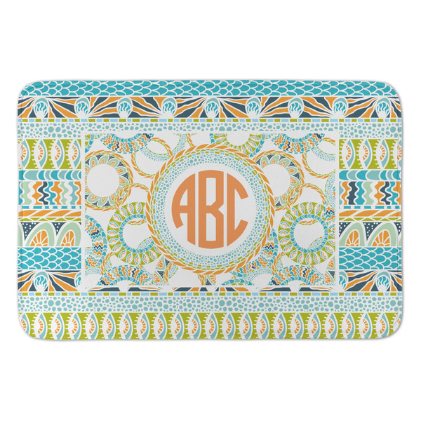 Custom Teal Ribbons & Labels Anti-Fatigue Kitchen Mat (Personalized)