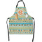 Teal Ribbons & Labels Apron With Pockets w/ Monogram