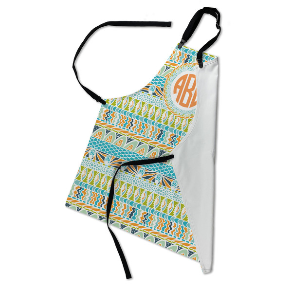 Teal Ribbons & Labels Apron - Folded