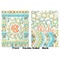 Teal Ribbons & Labels Baby Blanket (Double Sided - Printed Front and Back)