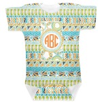 Teal Ribbons & Labels Baby Bodysuit (Personalized)