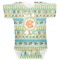 Teal Ribbons & Labels Baby Bodysuit (Personalized)