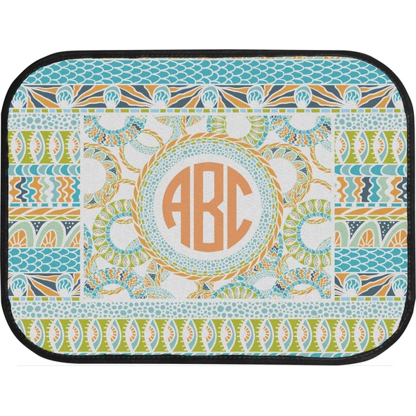Teal Ribbons & Labels Back Seat Car Mat