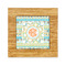 Teal Ribbons & Labels Bamboo Trivet with 6" Tile - FRONT