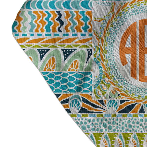 Teal Ribbons & Labels Bandana Detail