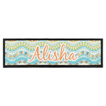 Teal Ribbons & Labels Bar Mat (Personalized)