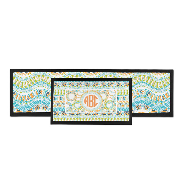 Teal Ribbons & Labels Bar Mat - Parent Main