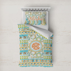 Teal Ribbons & Labels Duvet Cover Set - Twin XL (Personalized)