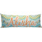 Teal Ribbons & Labels Body Pillow Case (Personalized)