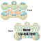 Teal Ribbons & Labels Bone Shaped Dog ID Tag - Large - Approval
