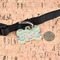 Teal Ribbons & Labels Bone Shaped Dog ID Tag - Large - In Context