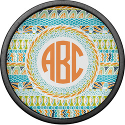 Teal Ribbons & Labels Cabinet Knob (Black) (Personalized)