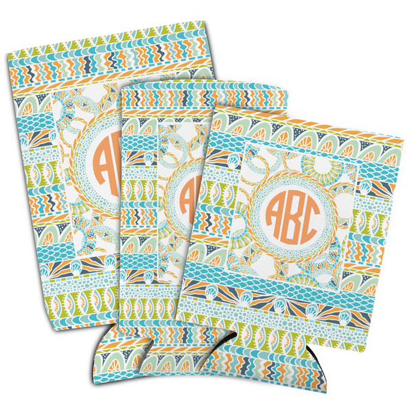 Teal Ribbons & Labels Can Coolers - PARENT/MAIN