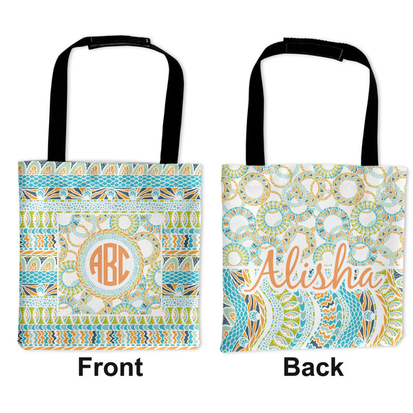 Teal Ribbons & Labels Car Bag - Apvl