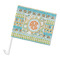 Teal Ribbons & Labels Car Flag (Personalized)