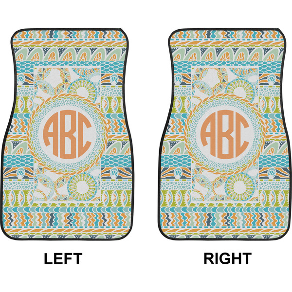Teal Ribbons & Labels Car Mat Front - Approval