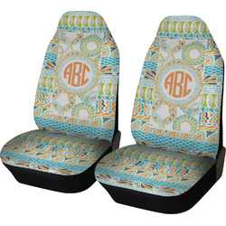 Teal Ribbons & Labels Car Seat Covers (Set of Two) (Personalized)