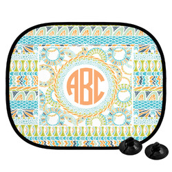 Teal Ribbons & Labels Car Side Window Sun Shade (Personalized)
