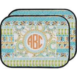 Teal Ribbons & Labels Car Floor Mats (Back Seat) (Personalized)