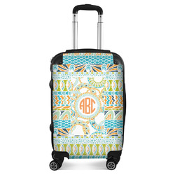 Teal Ribbons & Labels Suitcase - 20" Carry On (Personalized)