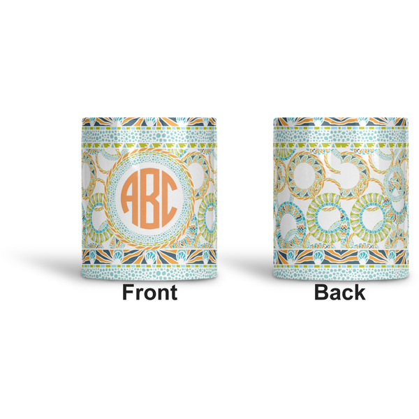 Teal Ribbons & Labels Ceramic Pen Holder - Apvl