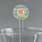Teal Ribbons & Labels 5.5" Round Plastic Stir Sticks - Clear (Personalized)