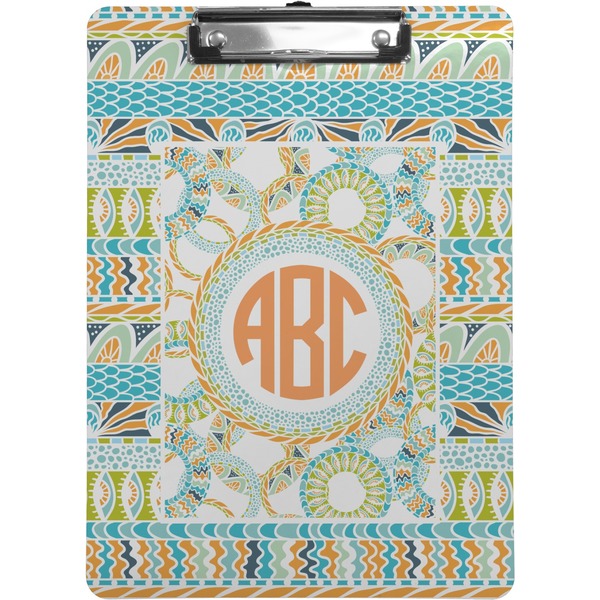Custom Teal Ribbons & Labels Clipboard (Personalized)