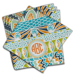 Teal Ribbons & Labels Cloth Napkins (Set of 4) (Personalized)